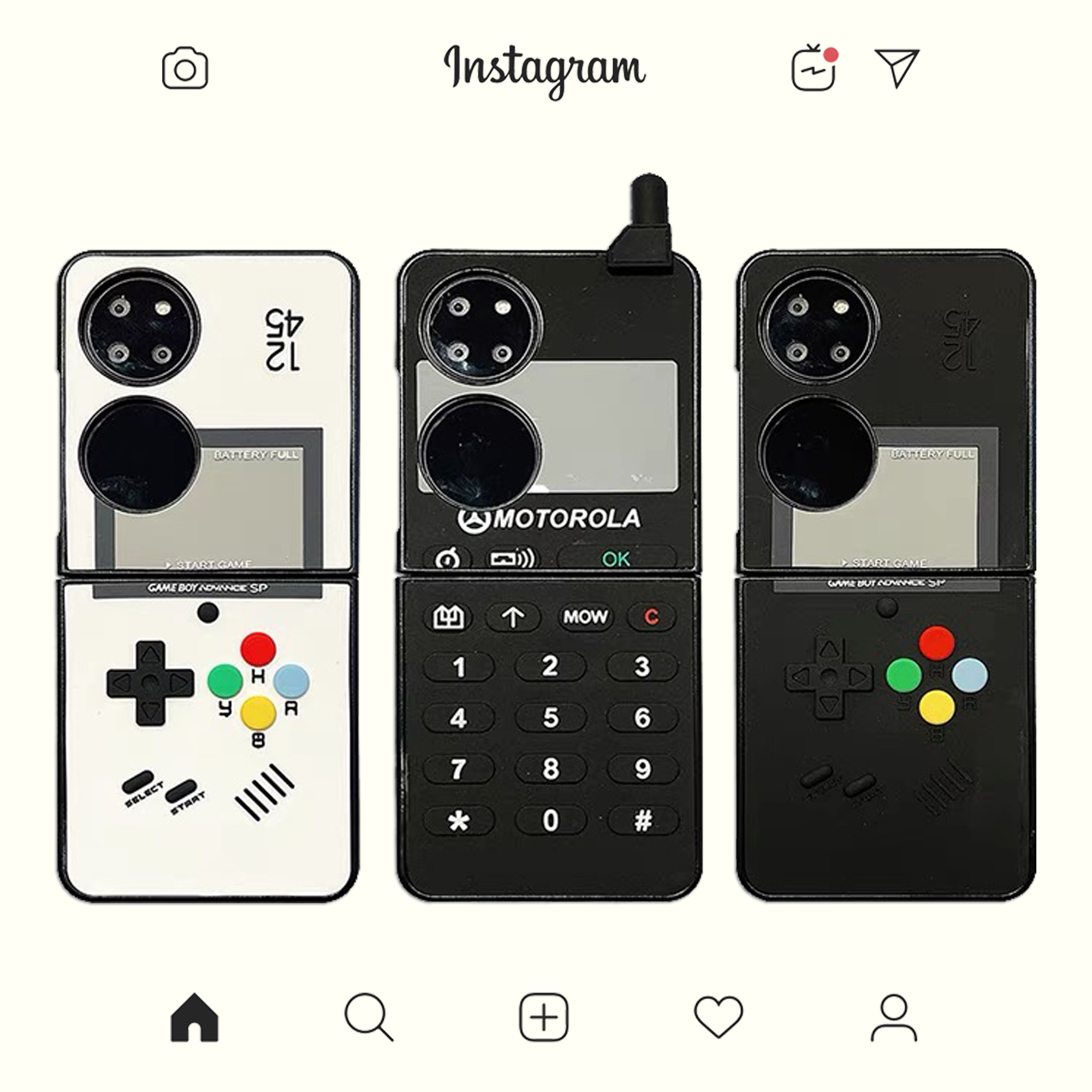 大哥大手机造型适用华为pocket2手机壳nova flip折叠屏magicvflip保护套findn3flip三星vivo小米小折叠razr50