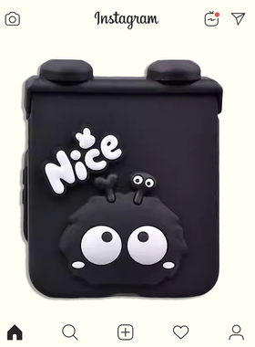 可爱煤球适用三星zflip6手机壳小米mixflip荣耀magicv壳膜一体findn3flip中轴全包华为purax阔折叠屏pocket2