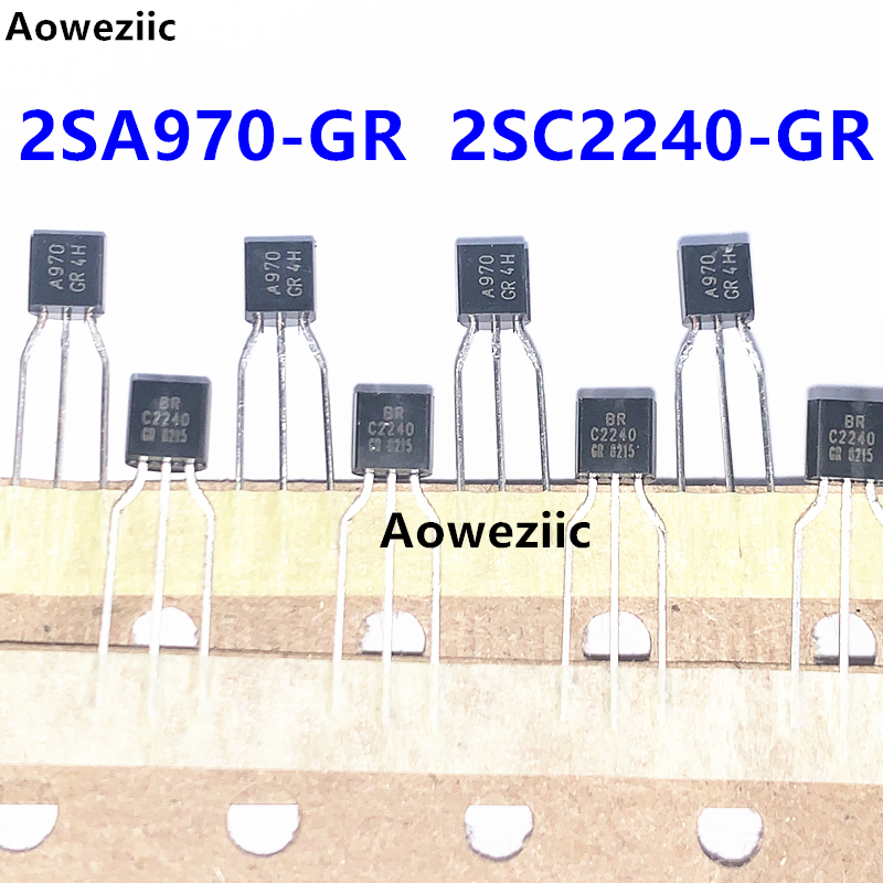 2SA970-GR 2SC2240-GR TO-92 小功率音频功放IC 晶体管对管三极管