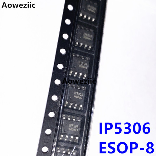 10个 IP5306 标准 ESOP-8 2.1A充电2.4A放电 高集成度移动电源SOC