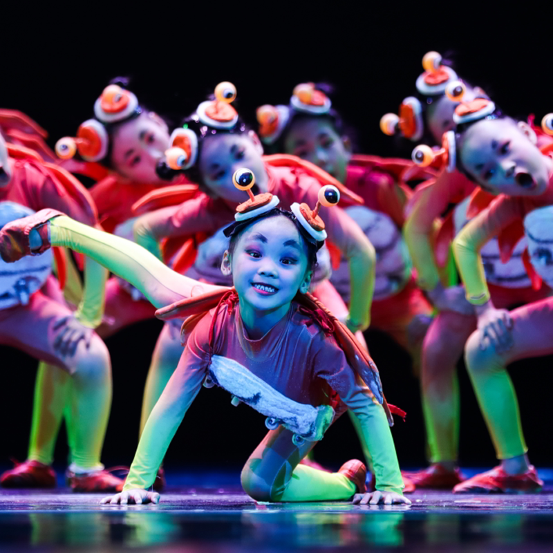 第十届小荷风采坚持不蟹儿童舞蹈演出服卡通动物造型小螃蟹表演服