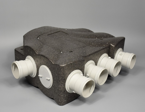 新风管泡沫朗通EPP分风箱 Φ150/Φ75×7孔 配承插5 消音管分配箱