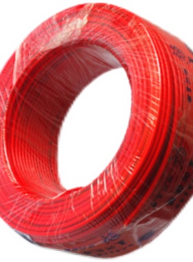 美河阻燃单芯硬线红色ZC/ZR-BV1.5×100m 空调空装电源线铜芯电线