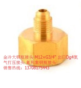金冷大钢瓶接头 M12×G3/4