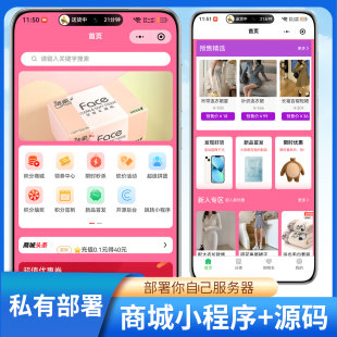微信小程序积分商城多商户源码开发兑换分销系统模板成人用品装修