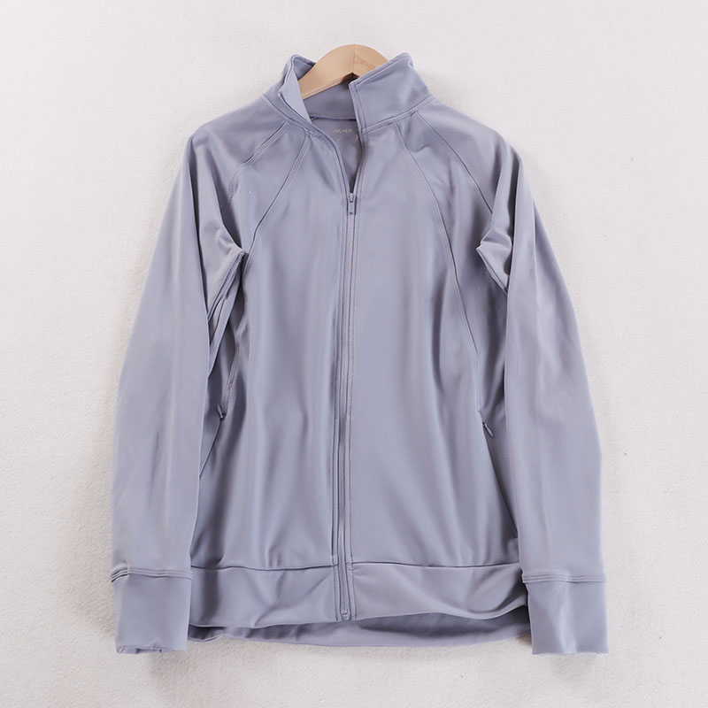修身长袖拉链跑步健身服上衣