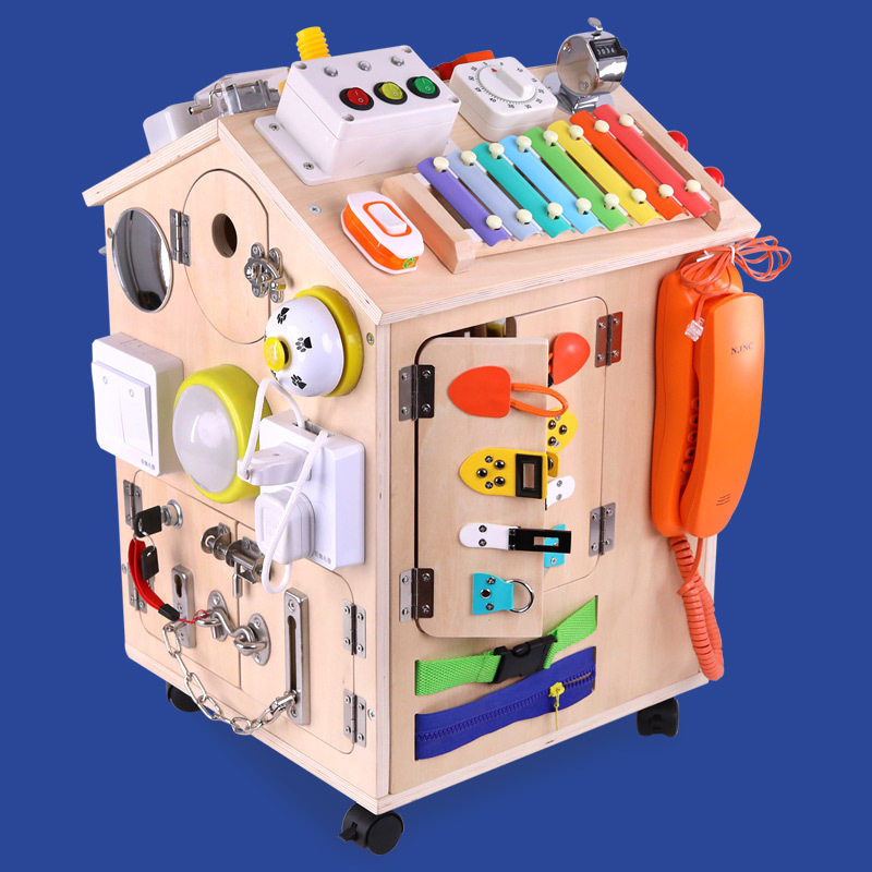 busyboard蒙特梭利忙碌板儿童专注力训练益智开锁忙碌屋亲子游戏,玩具/童车/益智/积木/模型,科学实验,淘宝优惠券,粉丝福利购,淘宝优惠卷