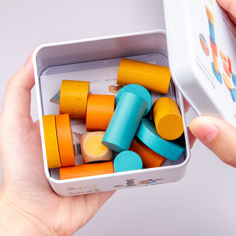 儿童蒙氏铁盒装玩具2-6岁宝宝益智启蒙早教积木魔方陀螺木制拼图,节庆用品/礼品,创意/设计玩具,淘宝优惠券,粉丝福利购,淘宝优惠卷