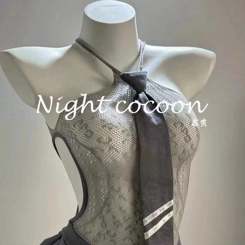 「奶糖学妹」小胸显大性感睡裙jk制服cos套装镂空网内衣纯欲qqny