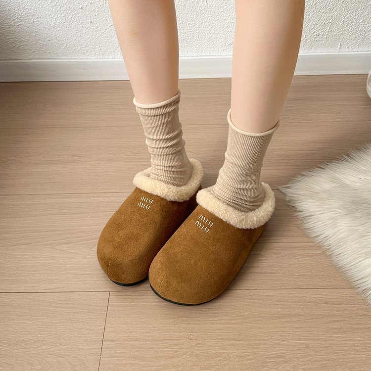 厚底复古勃肯鞋女秋冬包头半拖鞋