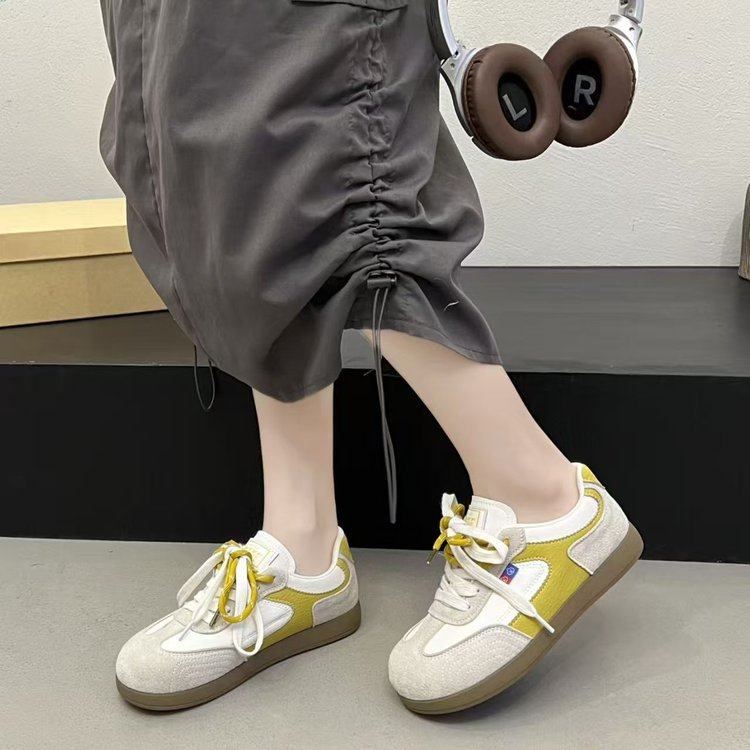 复古2026时尚德训春季新款平底休闲小众百搭板学生平底板鞋休闲鞋,女鞋,时尚休闲鞋,淘宝优惠券,粉丝福利购,淘宝优惠卷