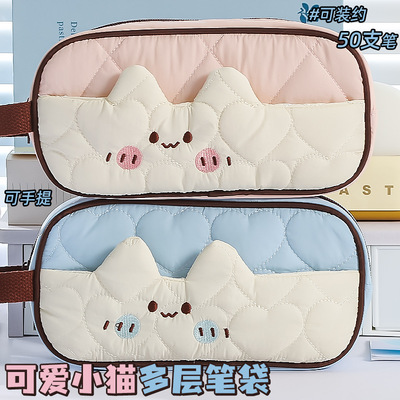 ins可爱泡芙喵星人笔袋