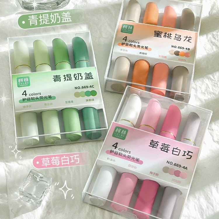 柯林669果色迷雾大容量荧光笔