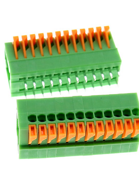 科发2.54间距 弹簧式PCB接线端子KF141V 90度 KF141R 0度 不阻燃