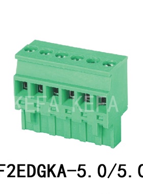 5.0直面接线插拔式PCB焊接线绿色端子插头2EDGKA/B菲尼克斯接插件