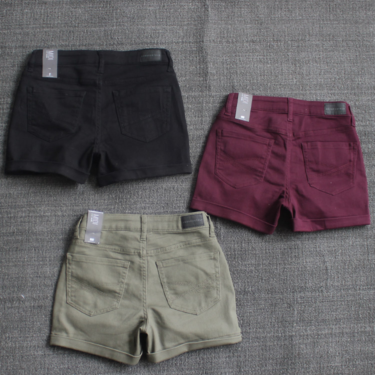 aeropostale夏季新款女式弹力修身翻边彩色短裤热裤|msdalam kategori Butik wanita / wanita, seluar, seluar santai - dari Buy2taobao.com untuk memberikan perkhidmatan ejen Taobao profesional membeli