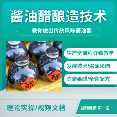 酱油酿造技术教学资料醋生产加工艺制造配方传统手工自制发酵教程
