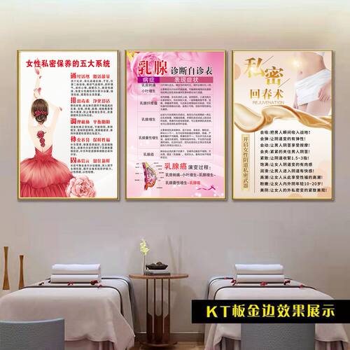 私密海报妇科保养宣传图片美容院装饰画壁挂画女性私密抗衰广告图