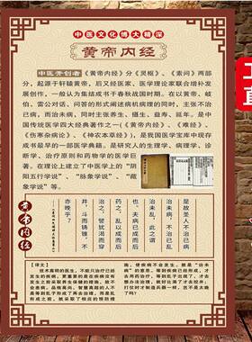 皇帝内经中医养生馆美容SPA刮痧拔火罐足疗推拿海报展板挂画展板