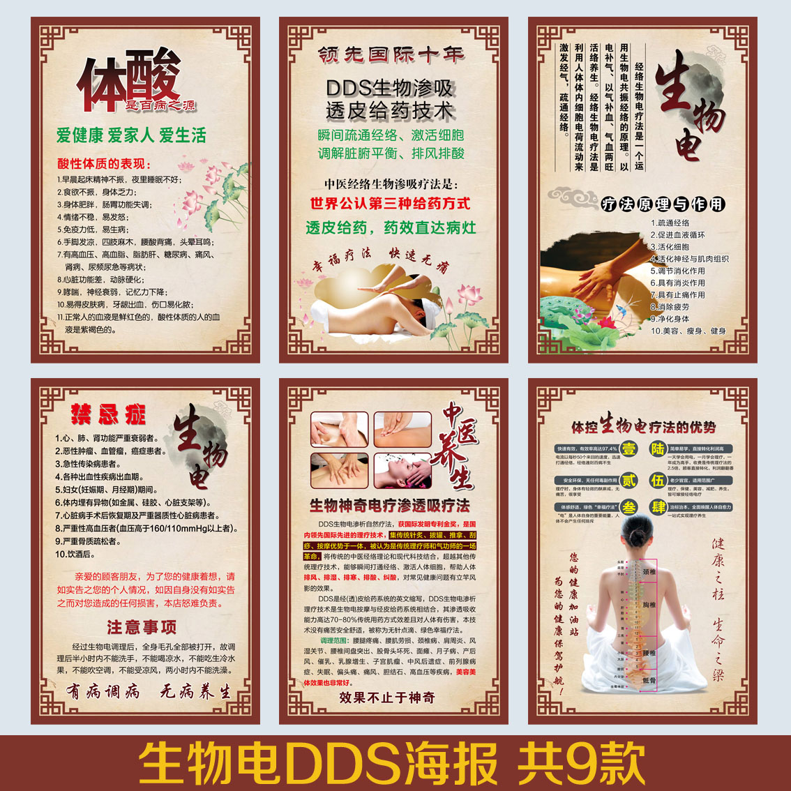 电疗生物电酸碱平养生海报挂图广告宣传画kt板广告贴纸定制 海报
