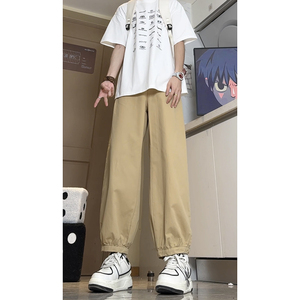 束脚裤子长裤男士纯棉个性新原宿夏季休闲裤舒适-A651TP45 控68图片