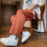 男夏季薄款休闲裤子潮流百搭日系纯棉直筒九分裤-A1073TP45控68，男装休闲裤，电商B241