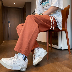 男夏季薄款休闲裤子潮流百搭日系纯棉直筒九分裤-A1073TP45 控68图片