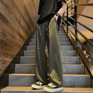 西装冰丝垂坠感高级感西裤男绑腰带裤子阔腿裤潮-A1045TP45  控68图片