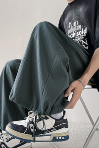 夏季潮牌宽松垂感山本裤新中式休闲裤子男阔腿-A1067TP38 控59图片