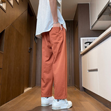 百搭日系纯棉直筒九分裤男夏季薄款休闲裤子潮流-A1073TP45控68，男装休闲裤，电商B241