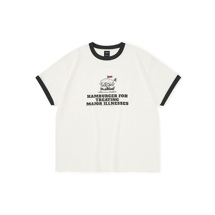 宽松拼色圆领短袖 T恤 T恤新款 蚂蚁切赫短袖 张远同款 Aveineil