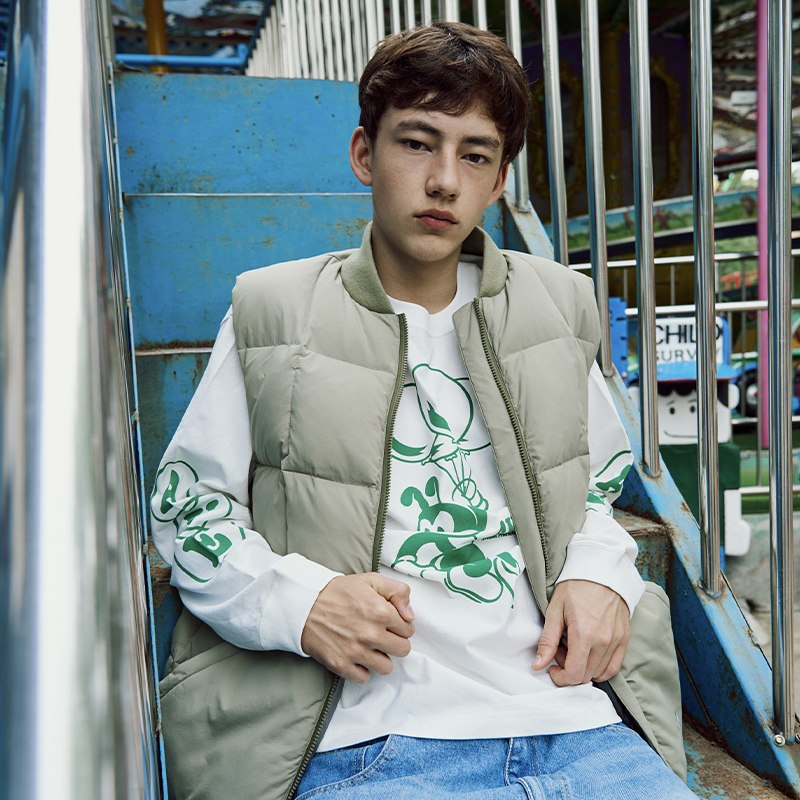 Aveineil 基础款 棉服马甲 新款 保暖棉宽松马甲