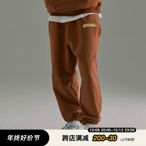 Aveineil logo印花卫裤男女同款 2023年秋冬新款纯棉宽松休闲卫裤