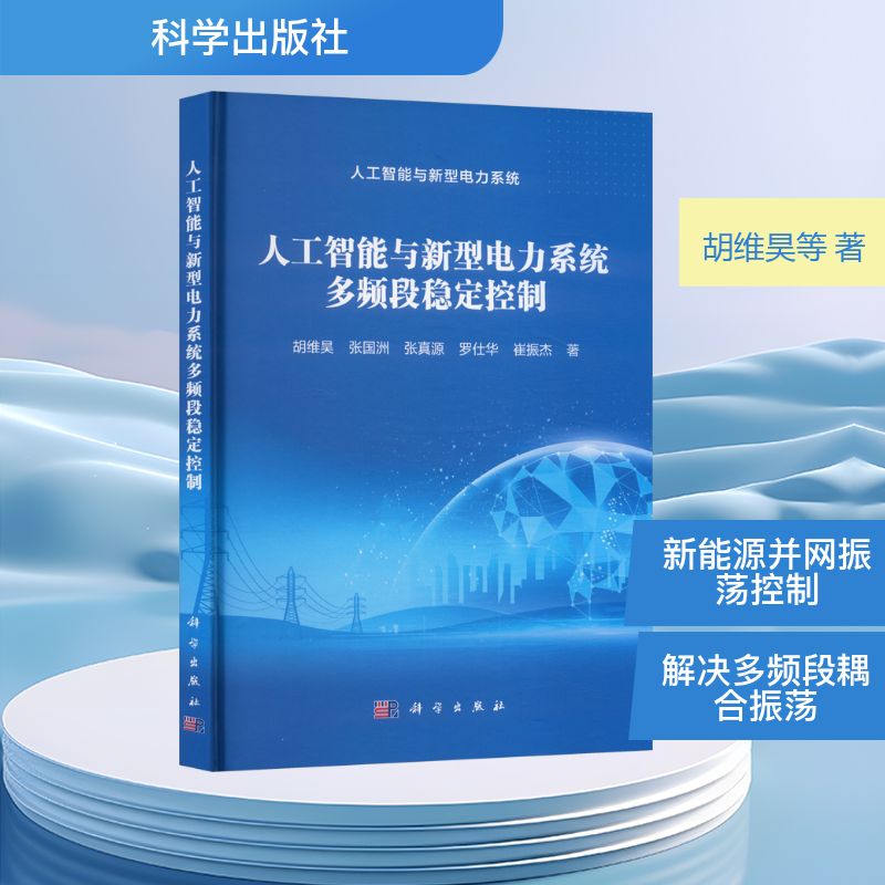 人工智能与新型电力系统多频段稳定控制胡维昊 等 著水利电力专业科技科学出版社9787030825292