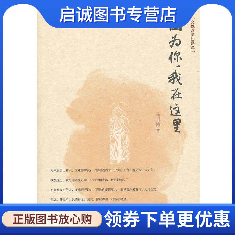 正版现货直发因为你,我在这里:文殊菩萨如是说 马明博 著 9787108044723 生活·读书·新知三联书店