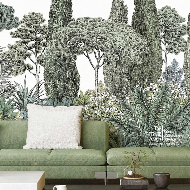 Riviera Naturel Panel法国原装进口定制壁画 热带雨林 树 背景墙