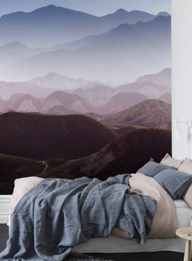 瑞典原装进口定制壁画Gradient Mountains 紫色山脉 卧室背景墙