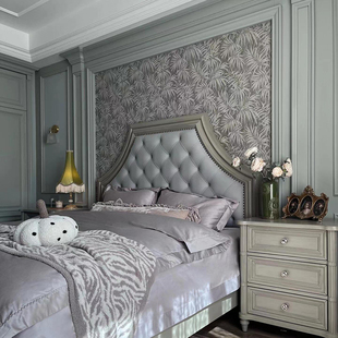 个性定制无缝壁画 简约美式轻奢法式意式客厅卧室书房叶子背景墙