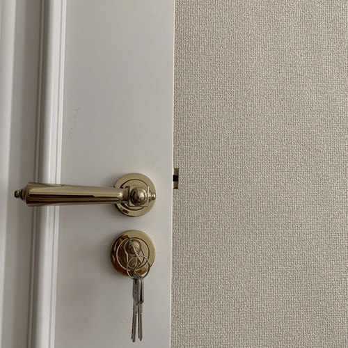 日本进口素色壁纸满铺亚麻质感