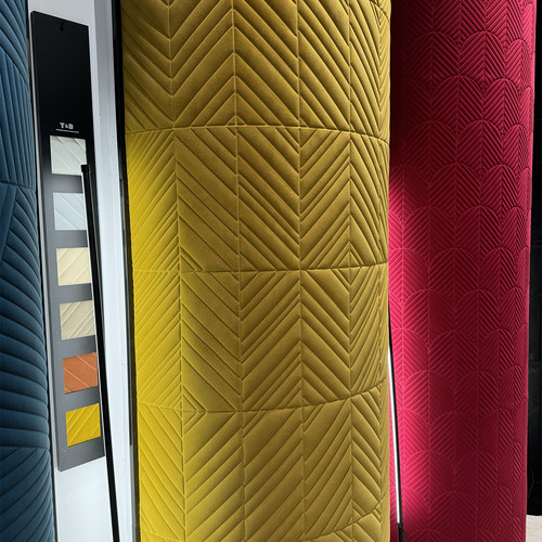 3D软包墙布 几何人字纹轻奢隔音降噪客厅卧室背景壁纸 天鹅绒壁布