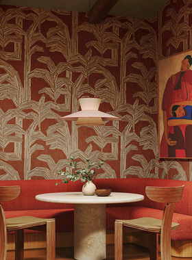 比利时原装进口正品ARTE墙纸 Lanai Kailua 美式现代中古棕榈树叶