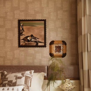 比利时ARTE进口正品墙纸Esparto Africano编织纹几何方块背景壁纸