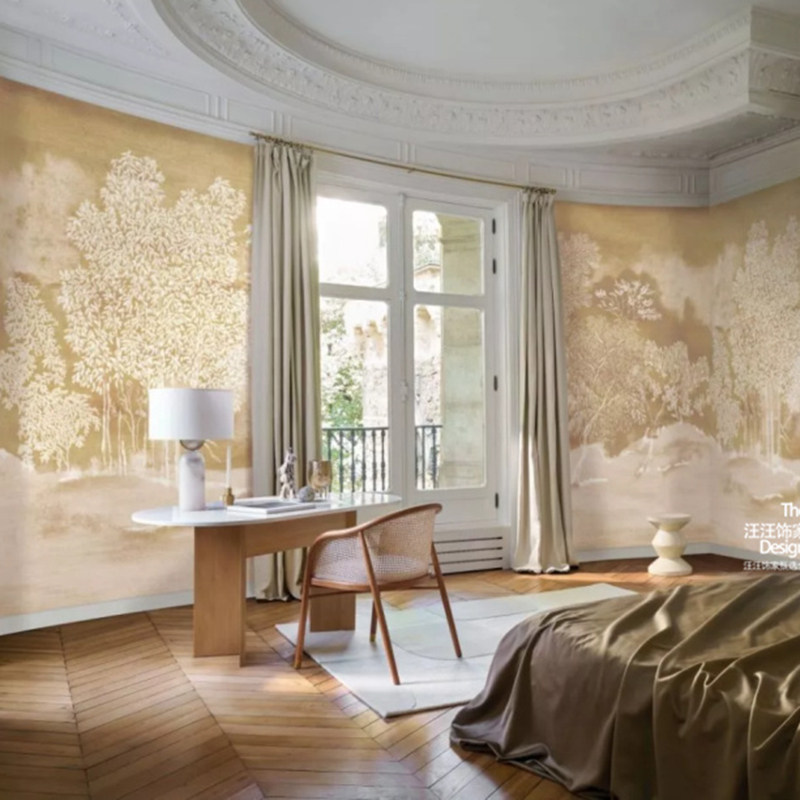 Koraku panoramic 法国原装进口定制壁画 日本花园 树叶景色壁纸