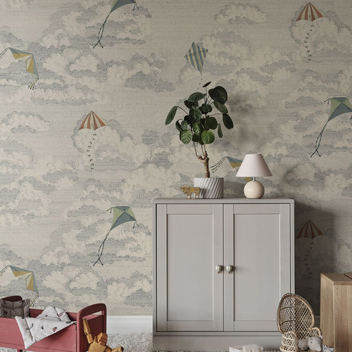 Bonnie and Kites 瑞典原装进口定制壁画 乌云云朵风筝儿童房背景