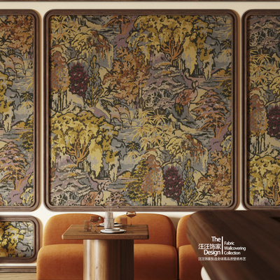 ARTE比利时原装进口墙纸 Riverbank 美式植物锦花抽象背景墙壁纸