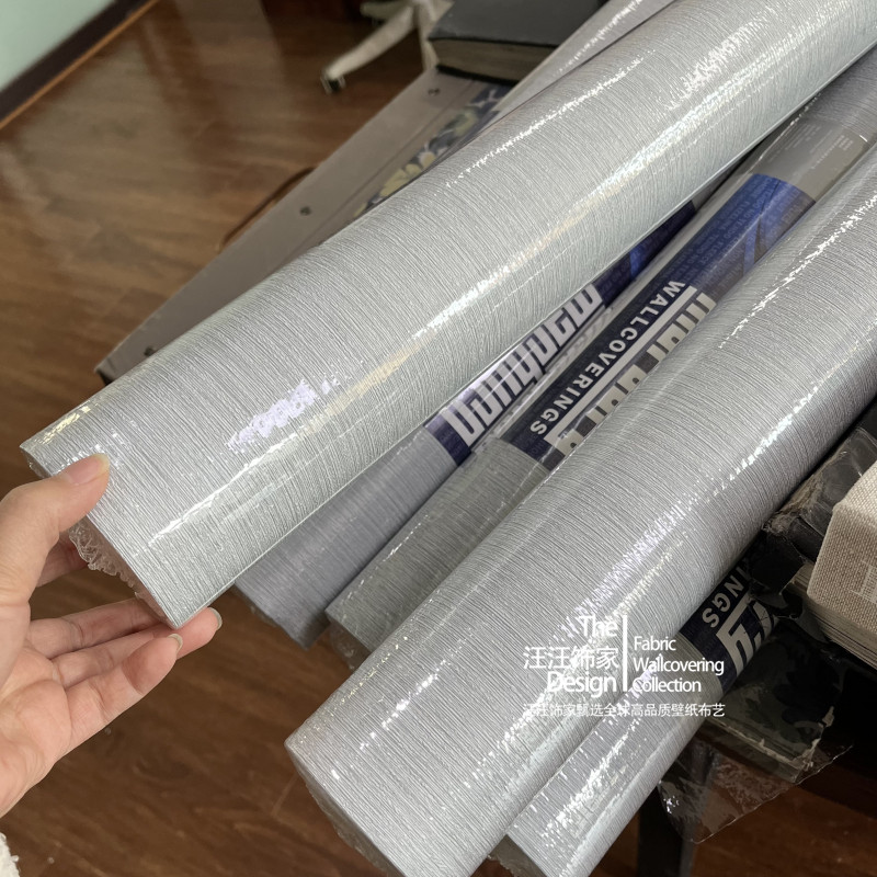 德国玛堡原装进口素色亚麻质感深压纹现货墙壁纸清仓库存捡漏特价