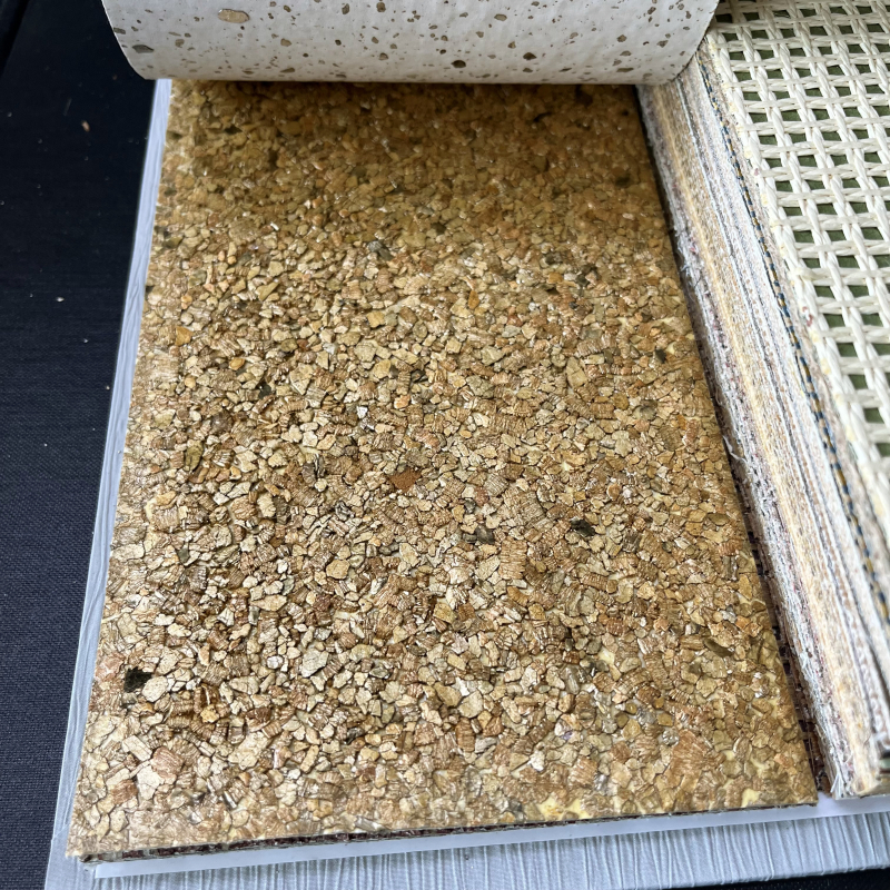 天然环保特殊墙壁纸 蛭石玻璃珠子水磨石茶室禅意古典中古老钱风