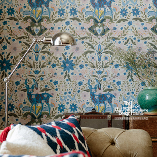 古老复古风 罗马尼亚原装 KONIG DER 沙发客厅背景墙纸 进口壁纸