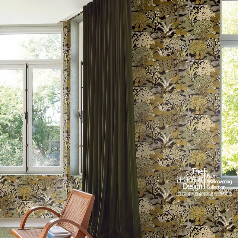 美式复古法式意式植物叶子壁纸