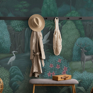 进口定制壁画 丛林动物背景墙壁纸 瑞典原装 Nocturnal_Symphony